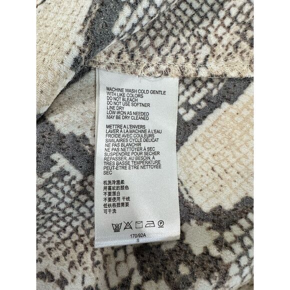 Maeve Anthropologie Juno Snake Print Dress Brown Knee‎ Length Size S Standard - Picture 5 of 8